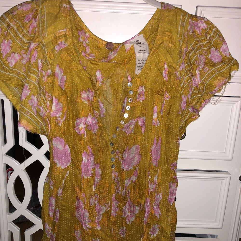 Free People floral print floral top